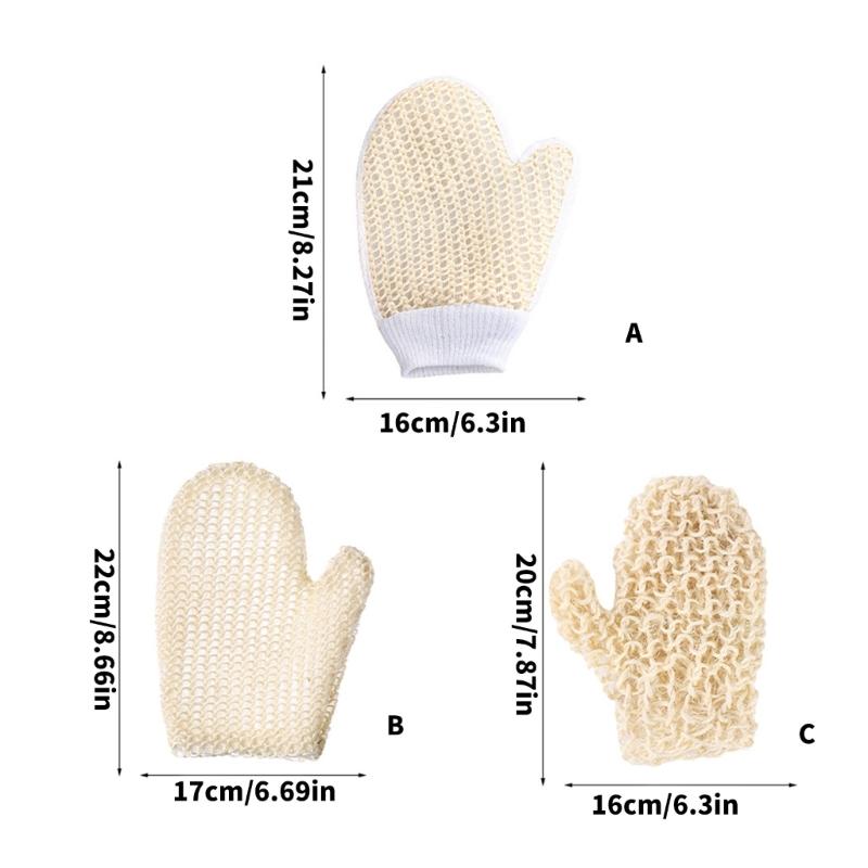 Friendly Bath Exfoliator Gloves Soft Sisal Fiber For Sensitives Skin Gentle Cleansings And Body Care