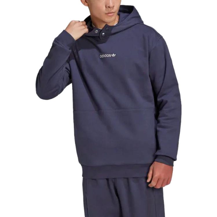 adidas Originals Besticktes Logo Hoodie Unisex Oberteile Shadow-Navy HN0380