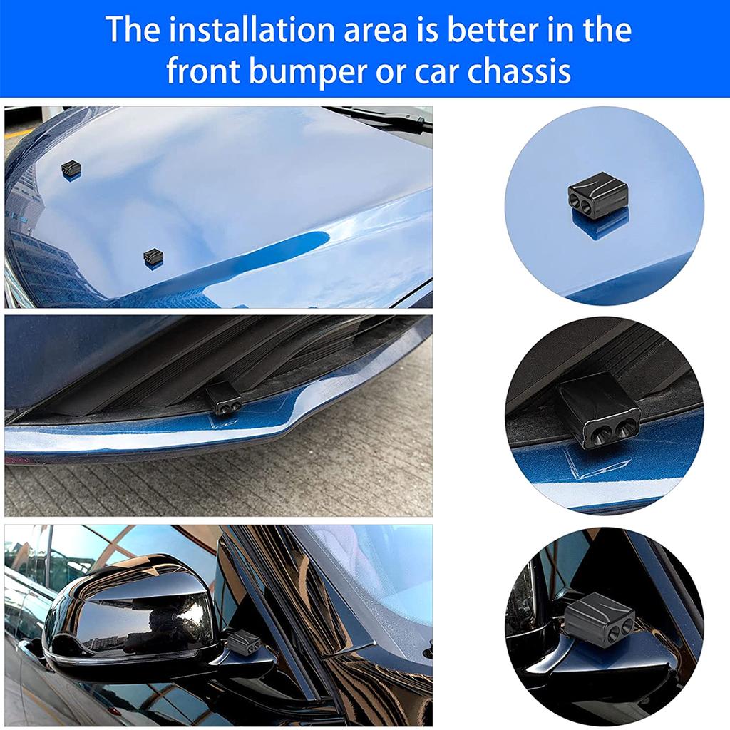 4/6Pcs Car Deer Whistle Self Adhesive Vehicle Deer Horn Warning Dual Construction Car Ultrasonic and Wind Deer Repellent Devices