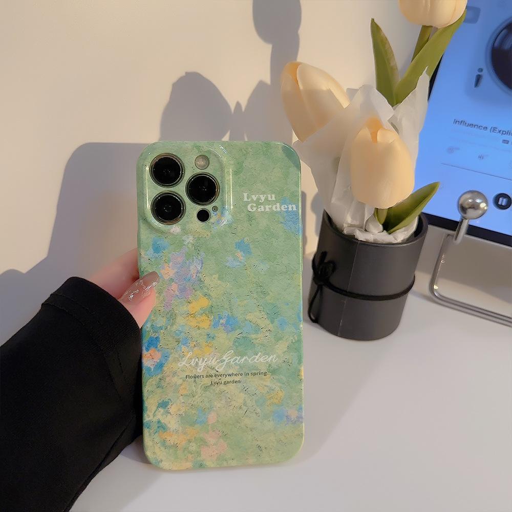 Natural Oil Painting Style Phone Case Suitable for iPhone 13, iPhone 15, iPhone 16 Pro Max