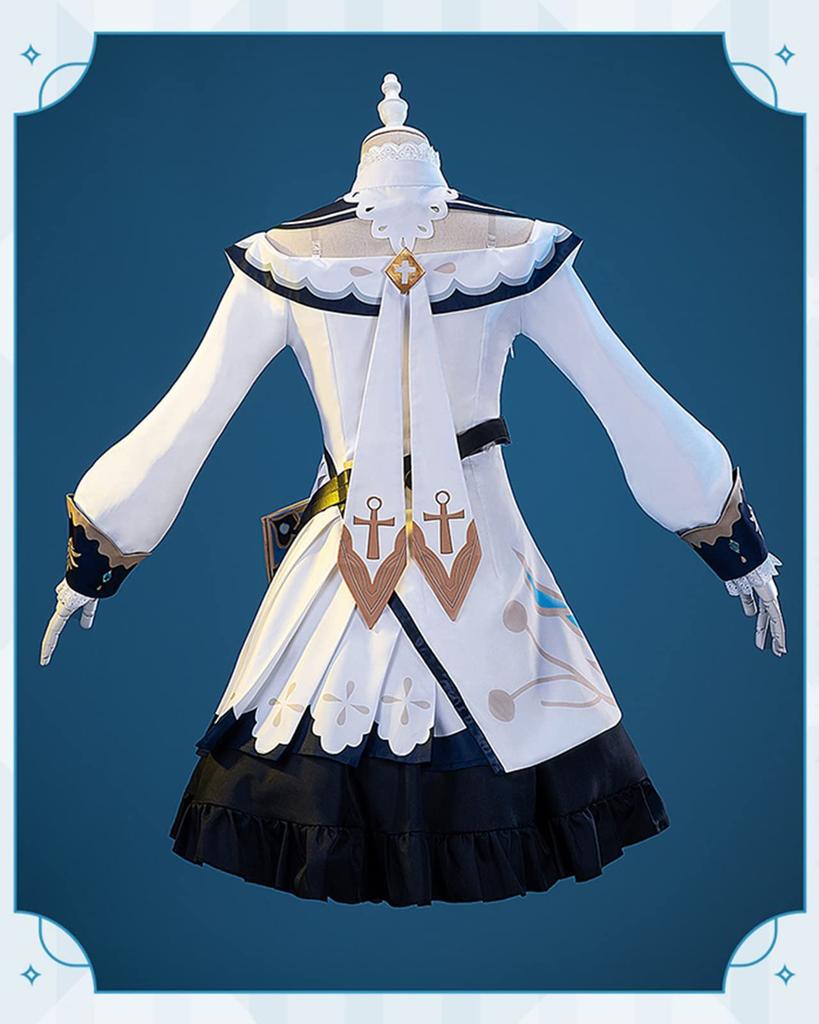 [Milky Time] Genshin Impact Cosplay Halloween Costume for Women, Anime Game (Barbara, M)