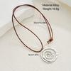 IF ME Ethnic Creative Big Spiral Conch Pendant Necklace Women Goth Adjustable Leather Wax Thread Chain Holiday Y2K Jewelry Accessories