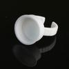 100pcs Disposable White Glue Holder Ring Adhesive Pallet For Eyebrow Tattoo Pigment Eyelash Extension Container Ring Cup