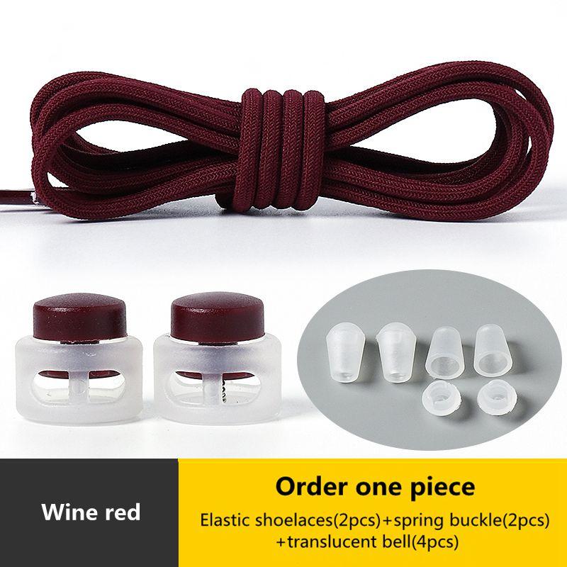 Elastic Round Lock Shoe Laces No Tie Shoelace Children's Sneakers Shoelaces Without Ties Kids Adult Laces for Shoes Shoestrings