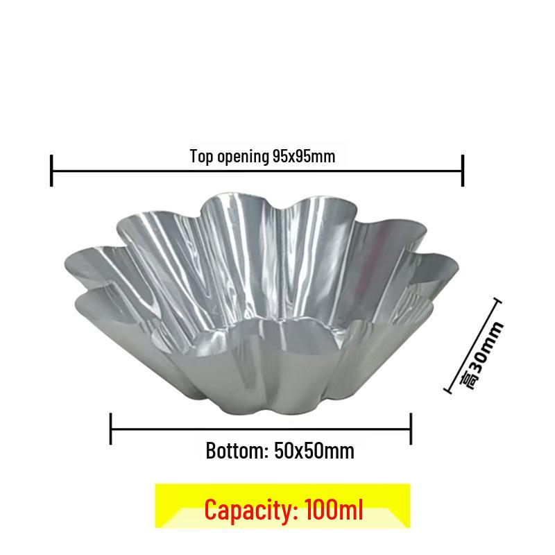 Hochtemperatur-Einweg-Chrysanthemen-Folien-Backförmchen für Kuchen, Pudding, Eierkuchen