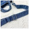 Simple Single Shoulder Denim Crossbody Bag Casual Korean Style Summer Canvas Bag Handbag Messenger Bag for Girls Ladies