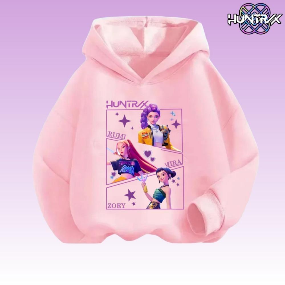 

Детское пальто с капюшоном K-pop Devil Hunter, аниме, мультяшная мода для девочки, милое пальто на весну и осень, детская одежда 140