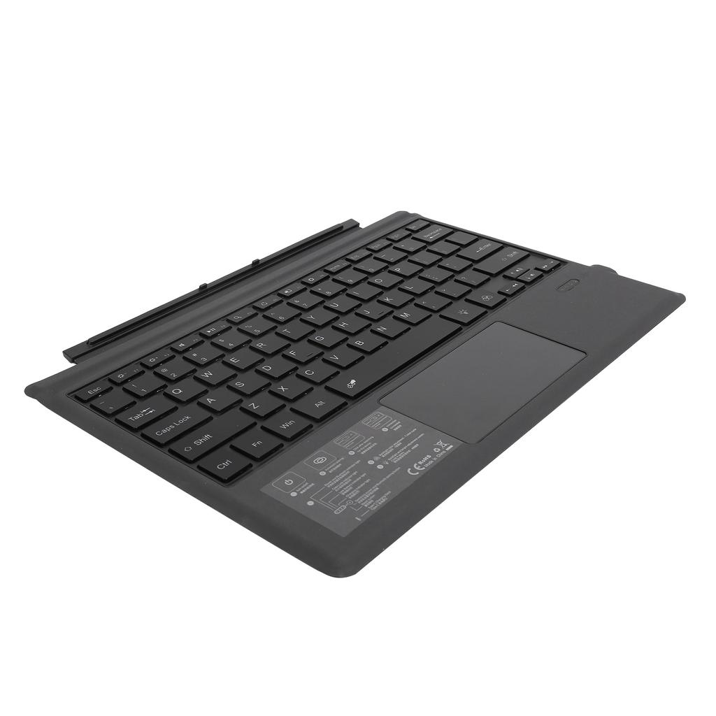 Wireless Bluetooth Keyboard Portable Detachable 7 Color LED Backlit with Toucpad 1089‑D Black