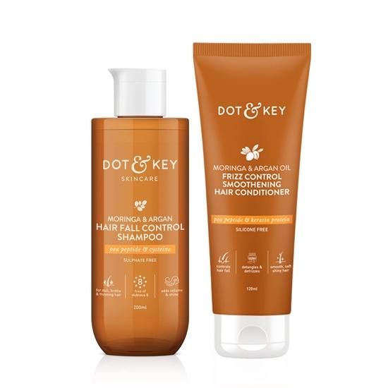

Dot & Key Moringa Argan Шампунь и кондиционер Combo | Шампунь 200 мл, Кондиционер 120 мл