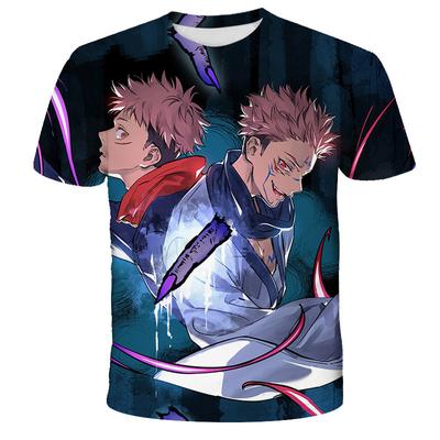 Nová japonská anime Jujutsu Kaisen trička Satoru Gojo 3D potisk Letní rychleschnoucí kulatý výstřih krátký rukáv pro muže Polyester Nevybledne