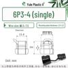 4N-4 4K-4 5P-4 6N-4 Nylon Cable Clip and Power Cord Protector, Black
