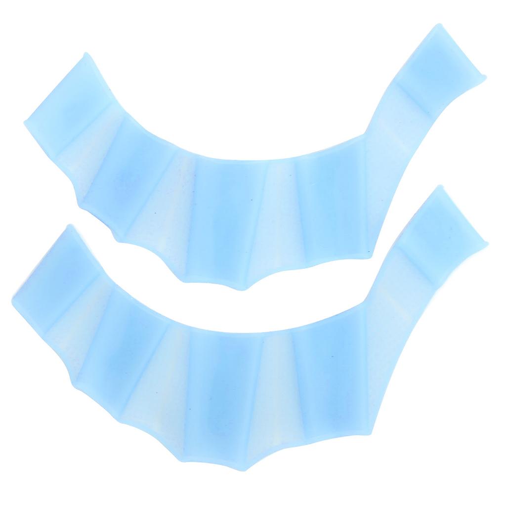 1 Pair Swimming Handcuffs Flippers Silicone Swimming Finger Webbed Gloves Swim Palm FingerBlue M