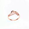 Purple Gold Zircon Ring Plated With Rose Gold, Exquisite Classic Colored Gold Ring Adjustable For Women