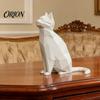 Moderne Katzenfigur Geometrische Figur, 3D-gedruckte Low-Poly-Skulptur, Skulptur mit exzellenten Details, Künstlerische Statue für Heimtischregal Dekoration