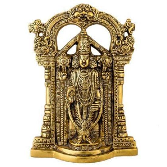 Metal Wall Hanging God Tirupati Balaji | Sri Venkateswara Idol | venkateshwara Swamy Idol | Spiritual Home Decor | Gifts Statue