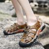 Fashion Men's Sandals, Soft, Genuine Leather Sandals, Outdoor Summer Shoes, Comfortable Beach Sandals