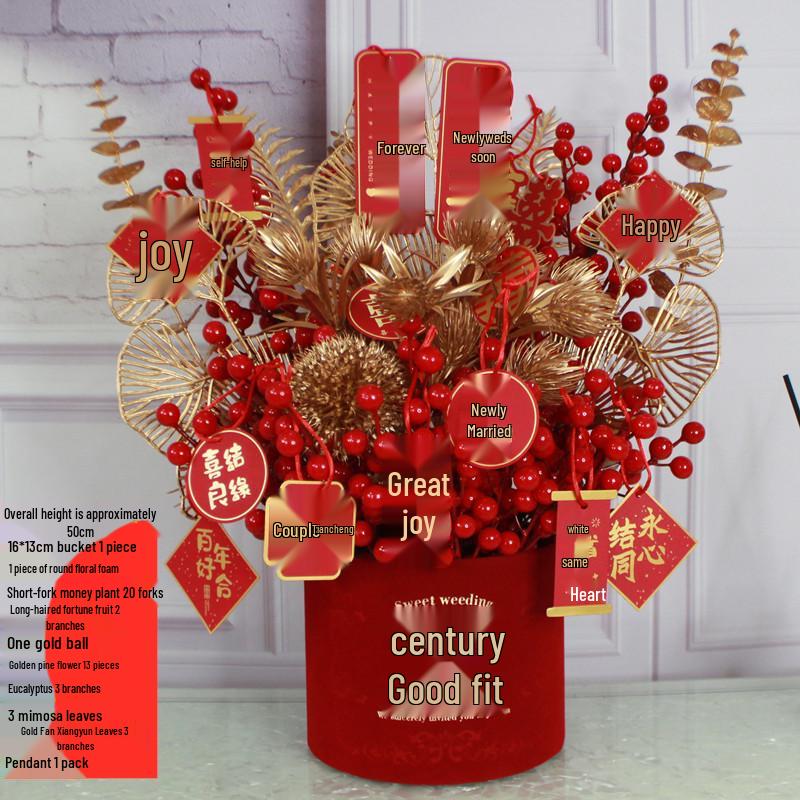 Fortune Flower Bucket: Home & Wedding Décor, Housewarming & Newlywed Gift