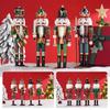30cm Nutcracker Puppet Soldier Ornament Doll Merry Christmas Decoration Creative Gift Wooden Handicrafts Desktop Cute Ornament