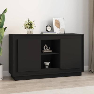 Vidaxl Cabinet, Black, 102X35X60 Cm, Wood-Based Material