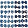 50/100pcs Small Dog Bows Denim Style Puppy Cat Bows with Rubber Bands for Dogs Pet Bowknot Headwear Dog Grooming Accessories