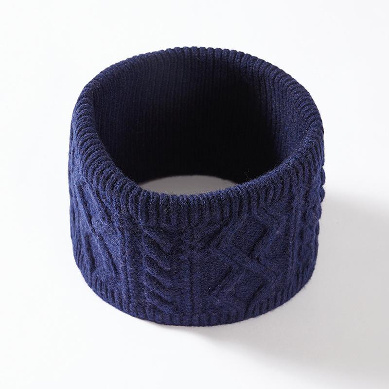 Knitted hat men's wool winter warm ear protection wool hat scarf set women's outdoor anti-cold