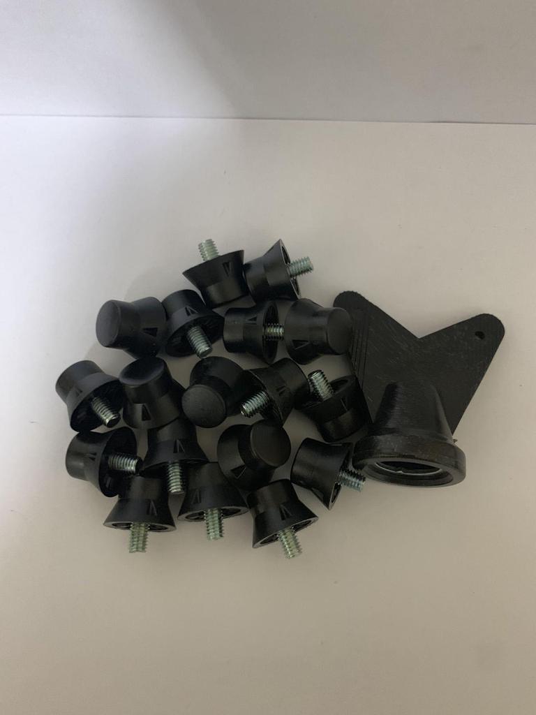 New Universal Transparent Football Cleats with Replaceable Rubber Studs, Available in 13mm and 16mm Lengths
