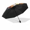 1pc Christmas Corgi Wreath Umbrella with Plastic Handle,Suitable for All Seasons Home Travel Outdoor UmbrellaDD224