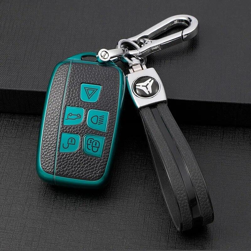 Leather TPU Car Key Cover Case Shell Holder for Land Rover Range Rover Sport Evoque Freelander2 For Jaguar XF XJ XJL XE C-X16