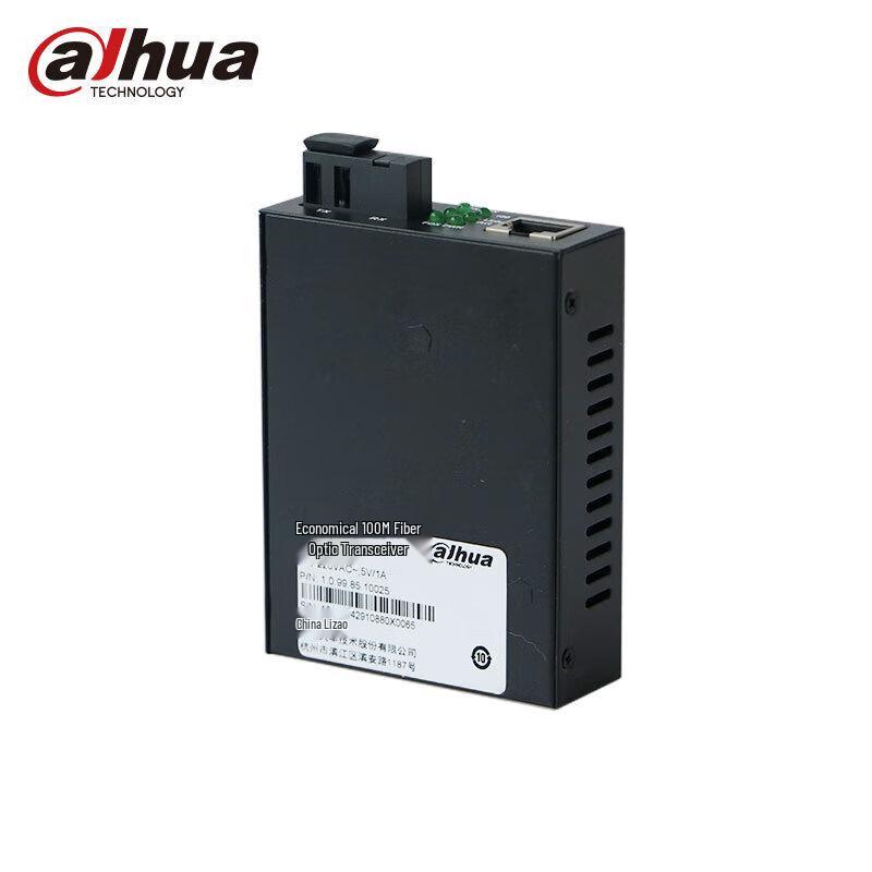 Dahua 100Mbps Single-Mode Single-Fiber Optic Transceiver Pair CN Plug (adapter Included)