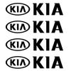 4 Pack PVC Car Logo Side Body Fuel Tank Cover Trunk Logo Sticker Accessories for Kia Rio Soul Seltos Forte K5 K3 Niro Sorento St