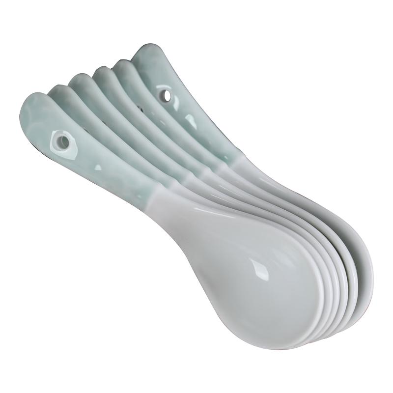 MULTIPOTENT Vintage Blue & White Ceramic Spoons