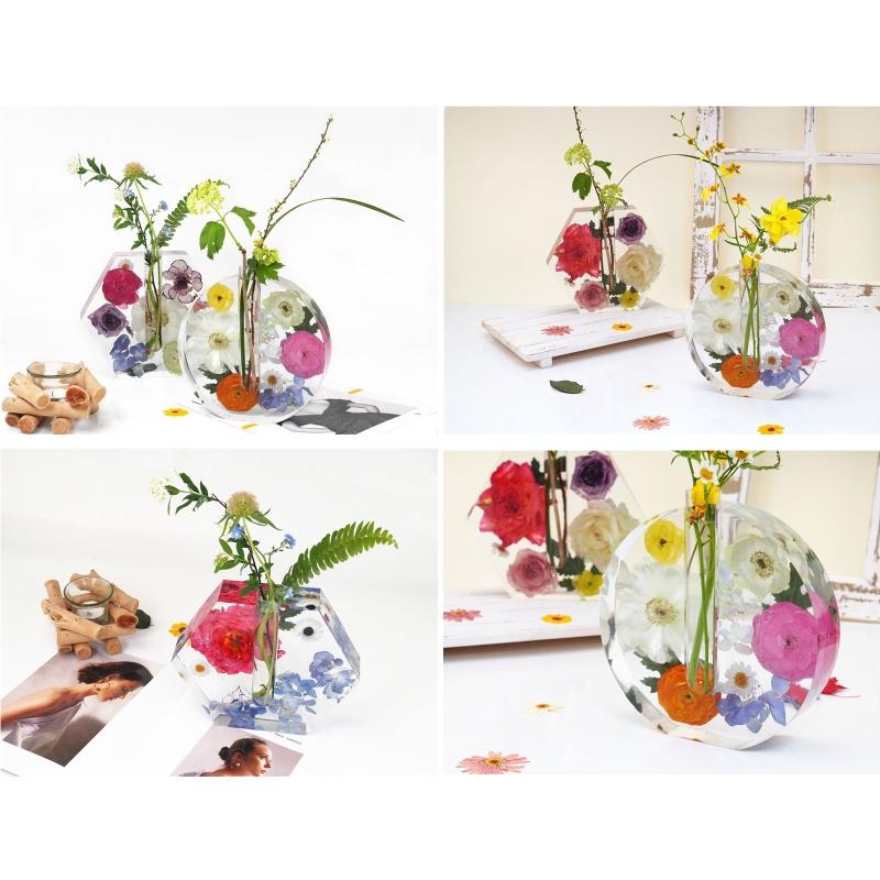DIY Craft Resin Silicone Mold 2-in-1 Test Tube Water Planting Vase Template for Art Decoration House Accs Casting