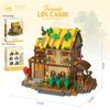 Forest Log Cabin & Windmill Treehouse Building Set - Compatible with LEGO, Educational Blocks for Kids