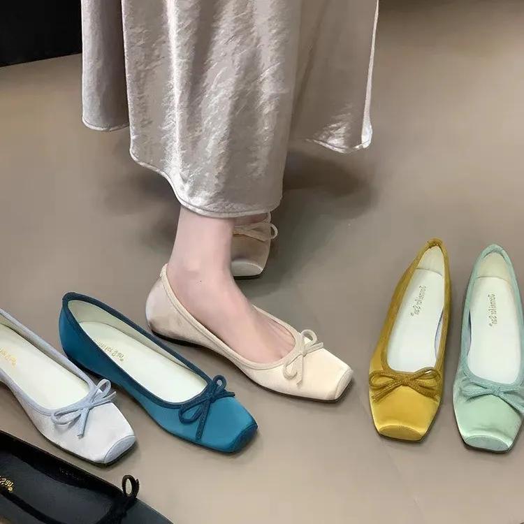 Fashion 2025 New Women Comfortable Shoes Fashion Shallow Slip on Ladies Elegant Ballerinas Shoes Soft Flat Heel Outdoor Casual Mary Jane