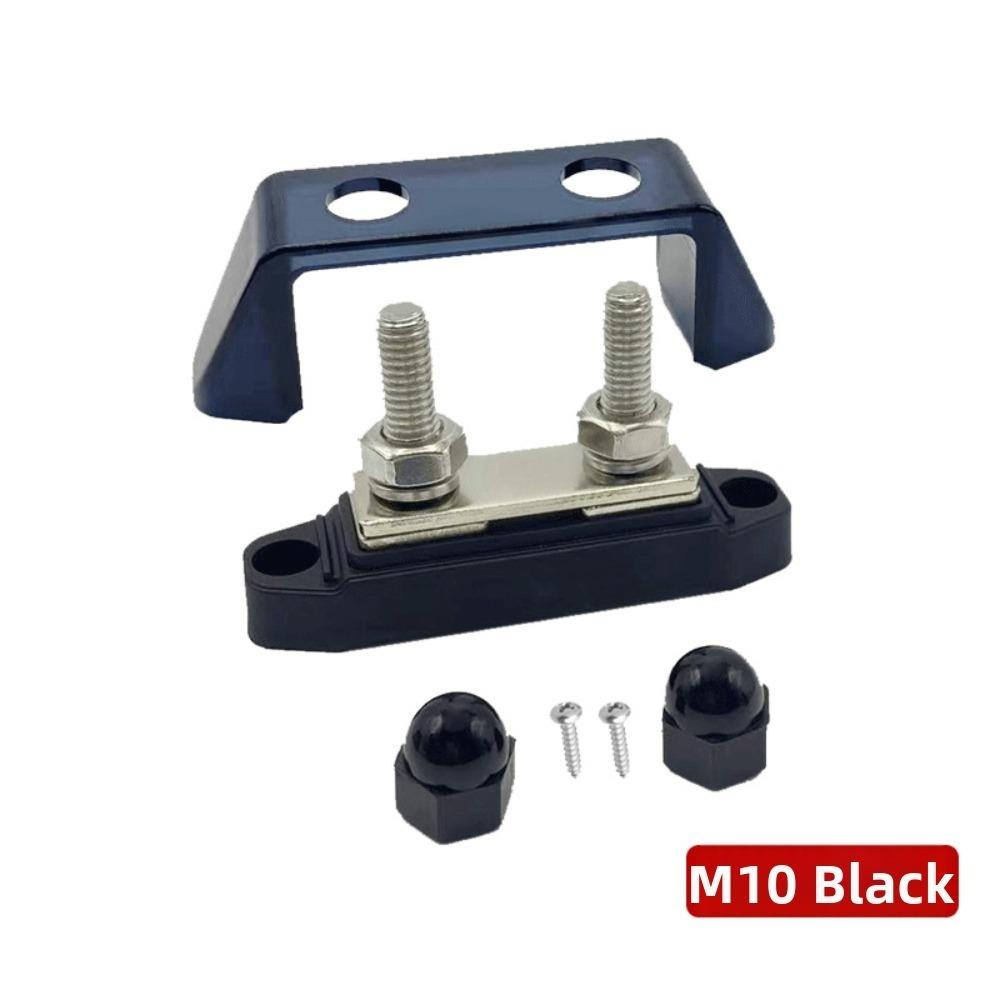 M8/M10 Power Distribution Block Stainless Steel High Current Power Terminal Block 12V-48V Nickel Plated Copper