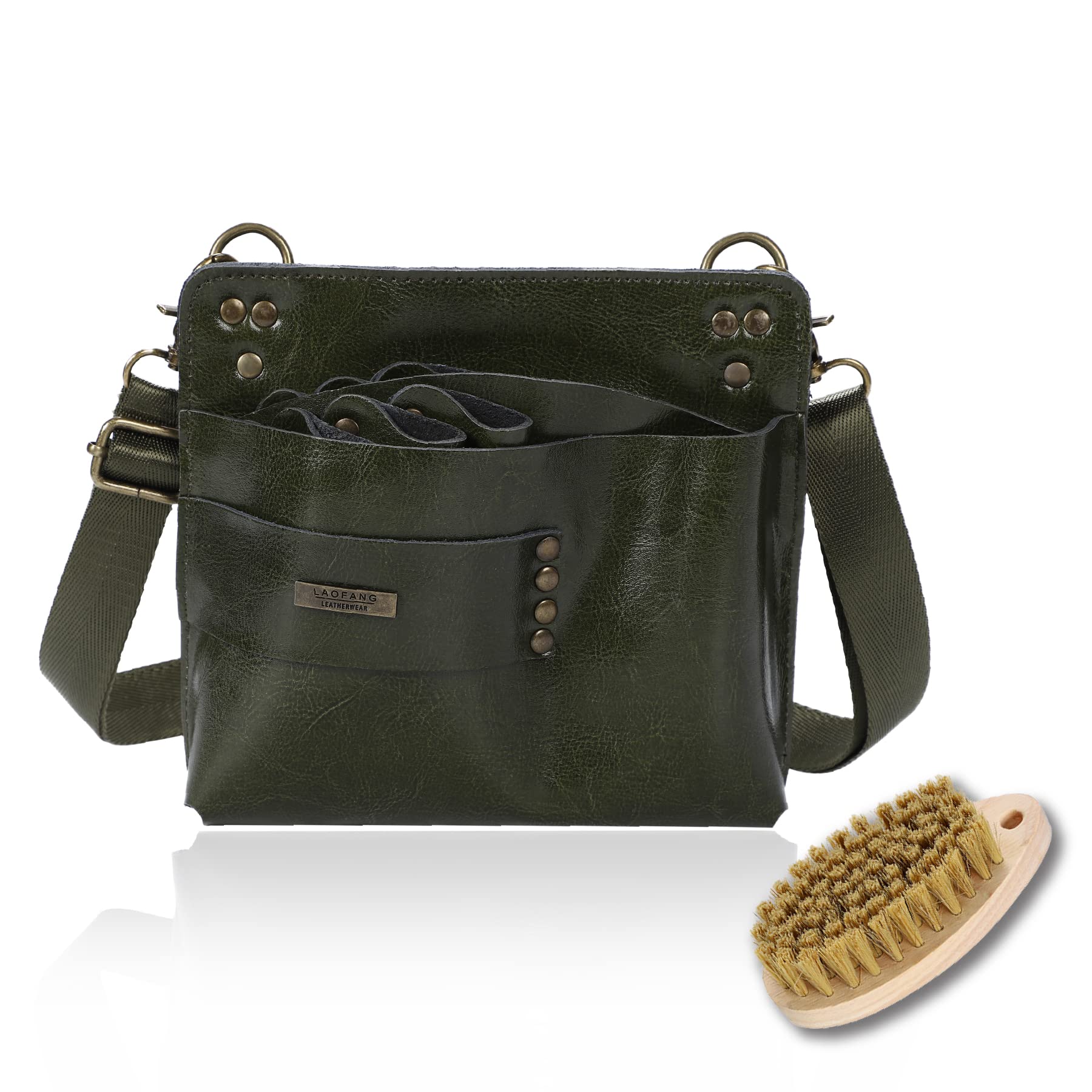 

KONGPEN Ножницы Оригинальные с 7 Квадратами для Флористов Кейс, Кожа, Кисть, Ножницы, Форма, Парикмахеры, (Армейский Зеленый)