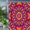 National Style Mandala Bathing Curtain  Bathroom Letters Shower Curtain Waterproof With 12 Hooks Fishes Home Deco Free Ship