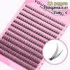 Fishtail Mixed Large Capacity False Eyelashes - Single Cluster Hot Melt Grafting, Segmented Manga Style