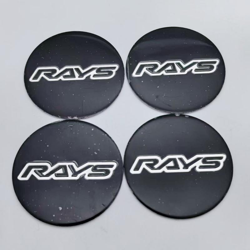 4pcs 45mm 50mm 56mm 65mm RAYS Logo Emblem Car Stickers Accessories for Car Wheel Center Caps Hub Cap Rim Cover Badge Replacement