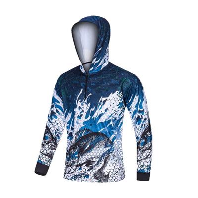 Abbigliamento da Pesca con Cappuccio Estivo Protezione Solare Manica Lunga Maglie da Pesca Traspiranti Professionali Camicia da Pesca da Uomo