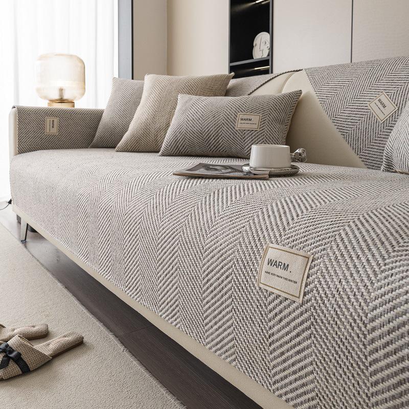 Senyu 2025 Non-Slip Sofa Cover: Imitation Cotton & Linen, Universal Fit for All Seasons