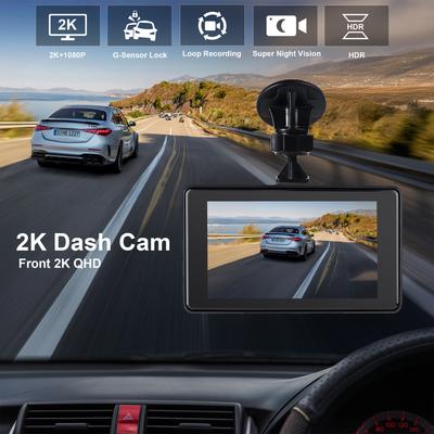 3-Zoll-HD-Dashcam mit Doppelobjektiv, Nachtsicht und Blackbox-Aufzeichnungsfunktion, Inklusive Rückfahrkamera