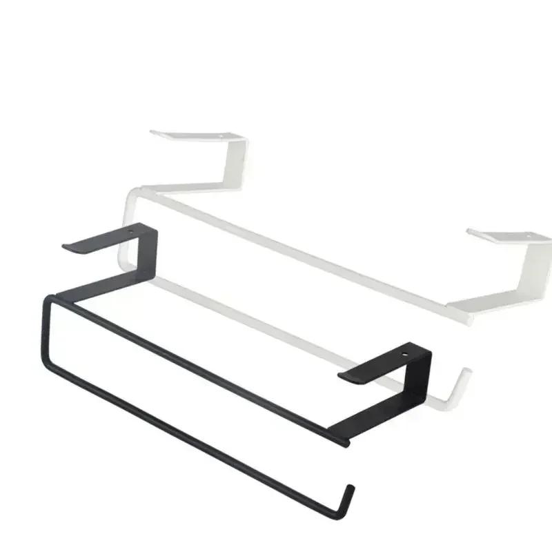 Household Kitchen New Multifunctional Storage White Black Toilet Shelf Paper Roll Rack Minimalist Style Organizer Tissue Hanger