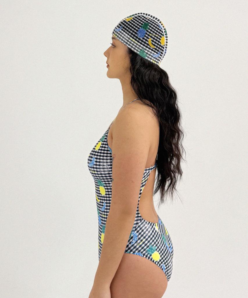 Seopeoseuko Fruits On Check Swimwear(