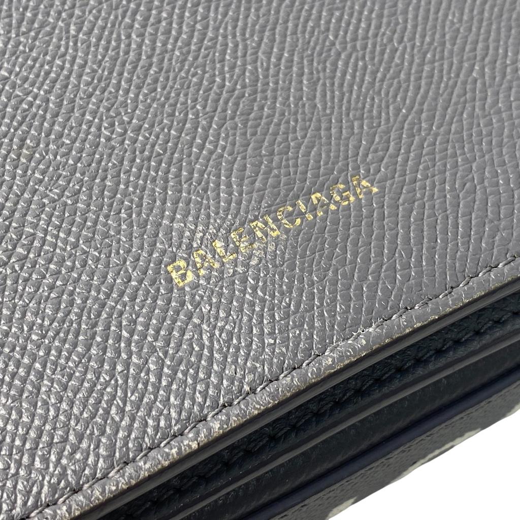 Used BALENCIAGAShoulder Bag Gray Leather Women