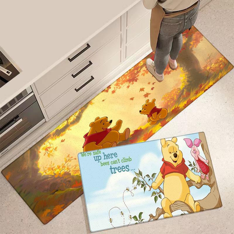 Entrance Front Door Doormat Winnie the Poohs Non-slip Kitchen Rug Living Room Rugs Balcony Bathroom Foot Mat Floor Mats Carpet