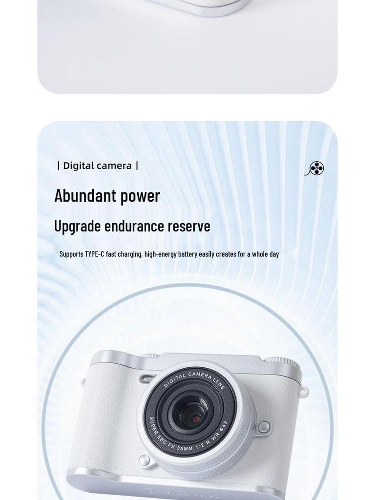 Zhao Lusi 9600W Pixel Dual Lens Cute Retro Digital Camera with Mobile Upload Capability for Students