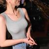 Threaded Anti-walking Sleeveless Thin Section Bottom Camisole Female Summer Spring Outside Inside Wear Tank Top