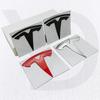 For Tesla Model 3 S X Y Roadster Cybertruck Metal Car Front Hood Cover Emblem Sticker Styling Auto Rear Trunk Badge Accessories