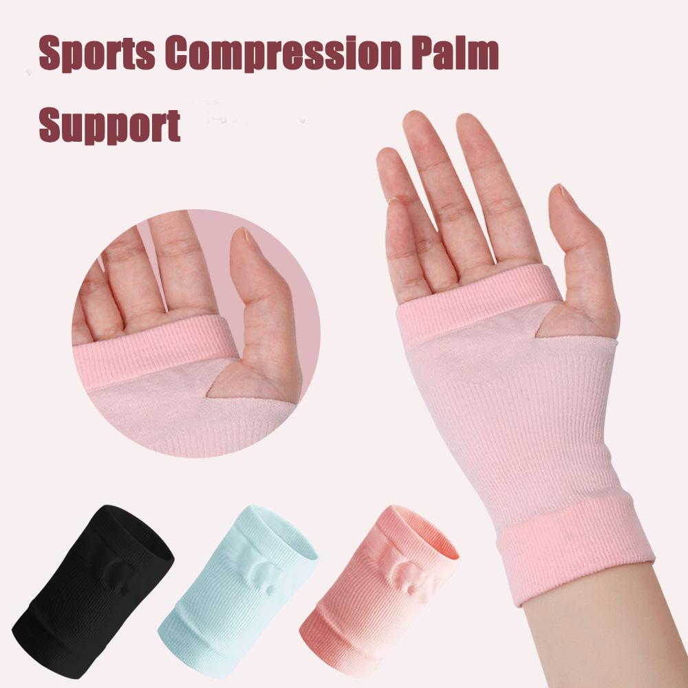 1Pair Wrist Support Sleeves Women Sports and Fitness Palm Protectors Sprains Joint Pain Braces Carpal Sprain Prevention Gear
